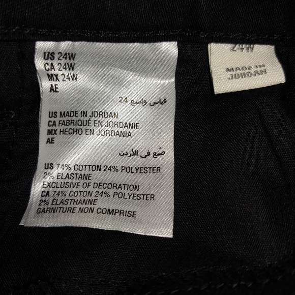 NWOT Plus Size Style & Co Boot Leg Denim Jeans in Black Rinse-  Size 24W - Picture 5 of 9